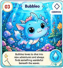 Bubbleo full-colour Loomie trading card, number 03, with a Common rarity badge.
